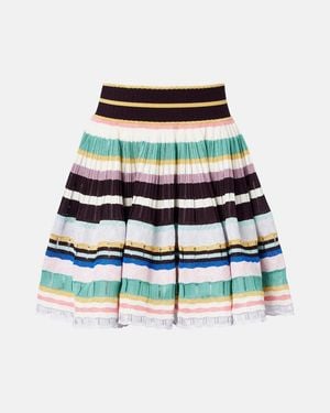 Alaïa Crinoline Striped Miniskirt - Multicolor