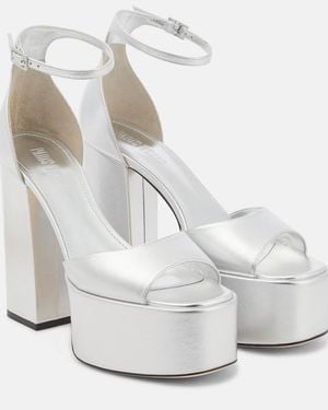 Paris Texas Tatiana Leather Platform Sandals - White