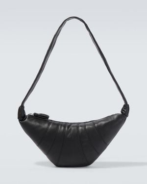 Lemaire Croissant Medium Leather Shoulder Bag - Black