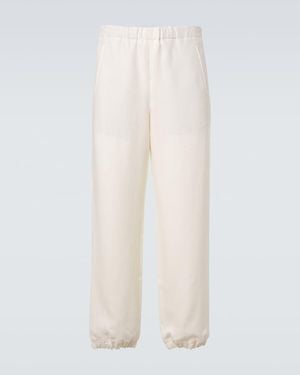 God's True Cashmere Jogginghose Aus Leinen Mit Amethyst - Weiß