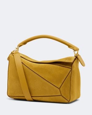 Loewe Borsa A Mano Featherlight Puzzle Small - Giallo