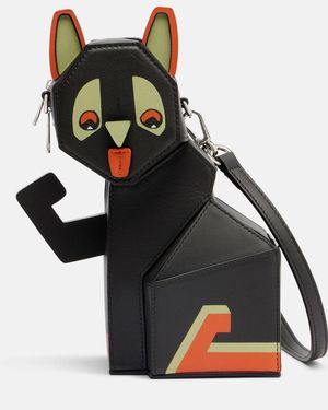 Loewe X Louis Wain Clutch Aus Leder - Schwarz