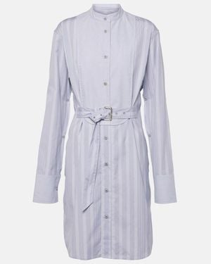 JW Anderson Striped Cotton Shirt Dress - Blue