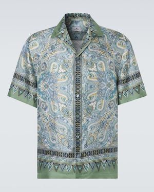 Etro Hemd Aus Seiden-Twill - Blau