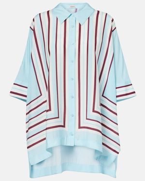 Jonathan Simkhai Bowman Printed Oversized Shirt - Blue