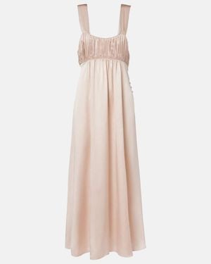 Chloé Silk Midi Dress - Natural