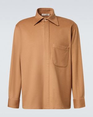 Saman Amel Cashmere Overshirt - Brown