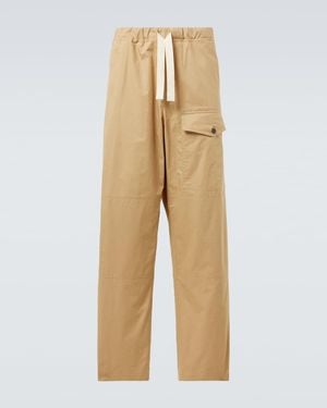 Dries Van Noten Cotton Straight Trousers - Natural