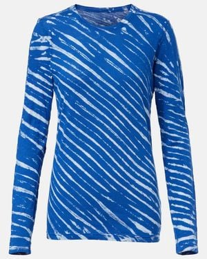 Proenza Schouler Mia Tie-Dye Cotton Jersey Top - Blue