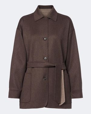 Max Mara Cashmere-Blend Jacket - Brown