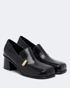 Proenza Schouler Esme Leather Loafer Court Shoes - Black