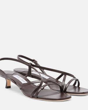 Jimmy Choo Sandalen Farris Aus Leder - Mettallic