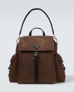 Prada Explore Re-Nylon Backpack - Brown