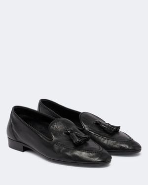 The Row Caden Leather Loafers - Black