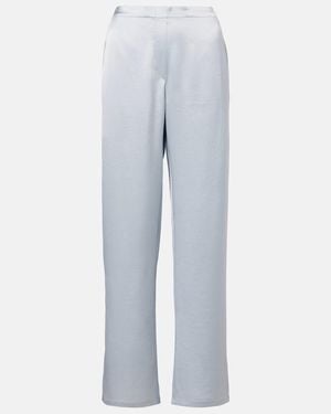 Leset Barb Painter Satin Pants - Blue