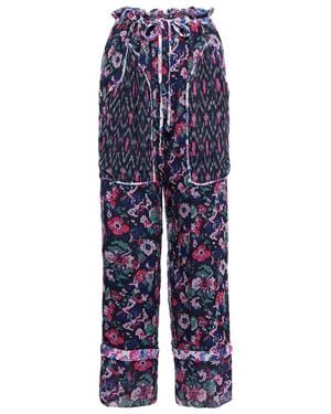 Isabel Marant Ryama Floral Trousers - Blue