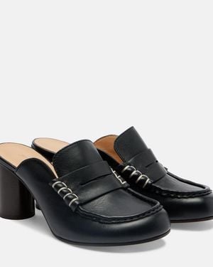 JW Anderson 75 Leather Mules - Black