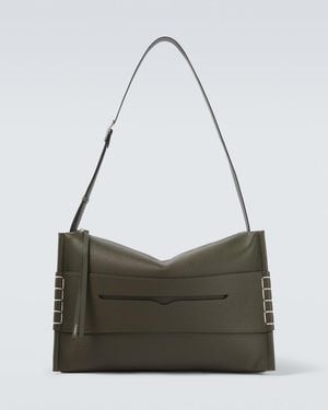 JW Anderson Loafer Leather Messenger Bag - Grey