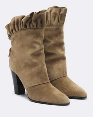 Chloé Bottines Anouk En Daim - Vert