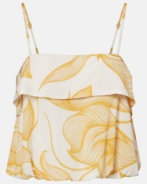 Adriana Degreas Printed Top - Metallic