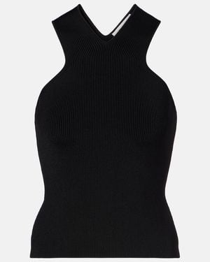 Altuzarra Trina Ribbed-Knit Top - Black