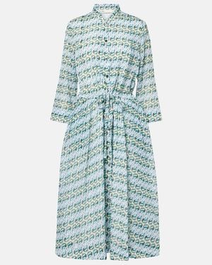 Tory Burch Printed Shirtdress - Green