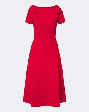 Carolina Herrera Midikleid Aus Crepe - Rot