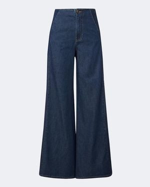 Veronica Beard Digby Wide-Leg Jeans - Blue