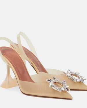 AMINA MUADDI Cream Pvc Begum Court Shoes - Natural