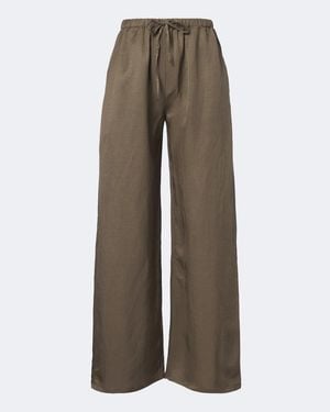Leset Pantalones Anchos Daniel - Marrón