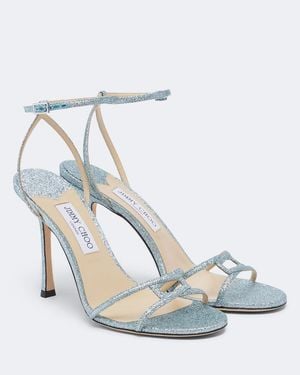 Jimmy Choo 1998 Leo Glitter Sandals - Blue