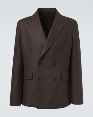 Bode Blazer Aus Leinen - Schwarz