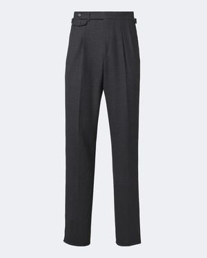 dunhill Wool And Cashmere Straight Trousers - Grey