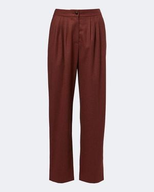 Blazé Milano Fox Wool And Cashmere Straight Trousers - Red