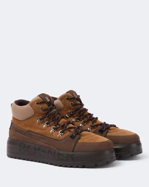 Bogner Antwerp Leather And Suede Lace-Up Boots - Brown