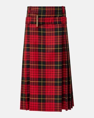 McQueen Macqueen Tartan Kilt Skirt - Red
