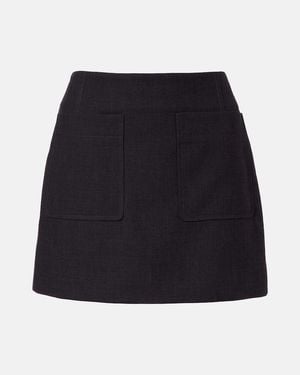 Bottega Veneta Woven Miniskirt - Black