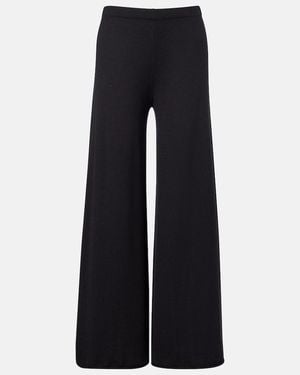 Lisa Yang Ainsley Cotton And Cashmere Wide-Leg Pants - Blue