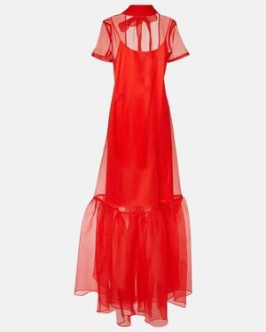 STAUD Robe Calluna Aus Organza - Rot