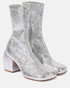 Dries Van Noten 65 Embellished Ankle Boots - Gray