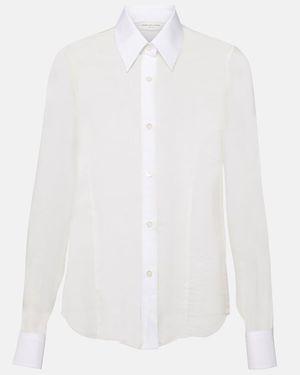 Dries Van Noten Silk And Cotton Shirt - White