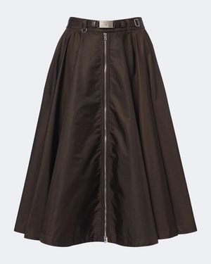 Prada Re-Nylon Belted Midi Skirt - Black