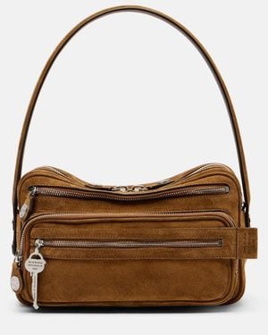 Acne Studios Schultertasche Camero Party Aus Veloursleder - Braun