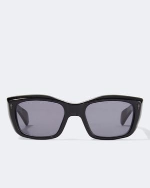 Jacques Marie Mage Corniche Rectangular Sunglasses - Black
