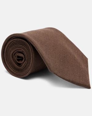 Loro Piana Virgin Wool Tie - Brown