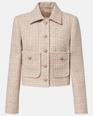 Elie Saab Sequined Tweed Jacket - Natural