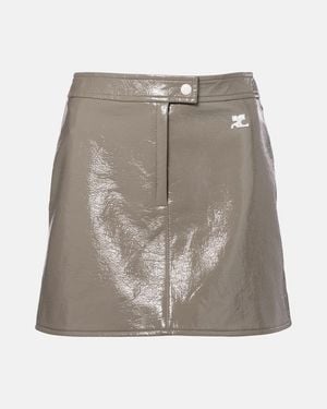 Courreges Vinyl Miniskirt - Grey
