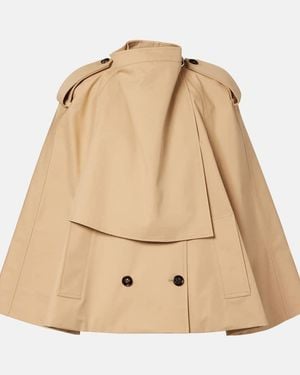 Burberry Cape En Coton - Neutre