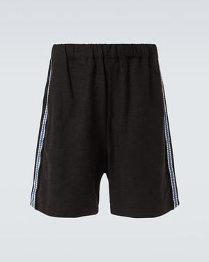 Commas Crochet-Trimmed Shorts - Black