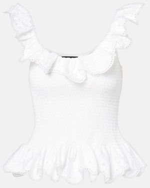 SUSAN FANG Top Aus Baumwolle - Weiß